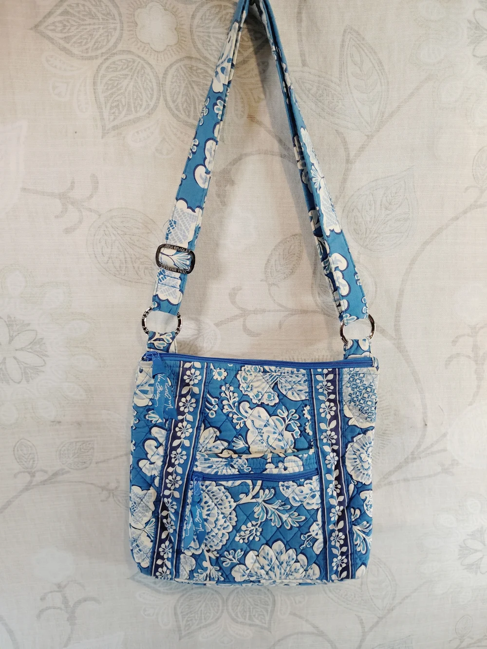 Vera Bradley Blue and White Quilted Crossbody Bag